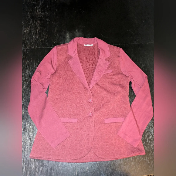 Tart Jackets & Blazers - Tart Wine Red Women's Blazer Size L EUC